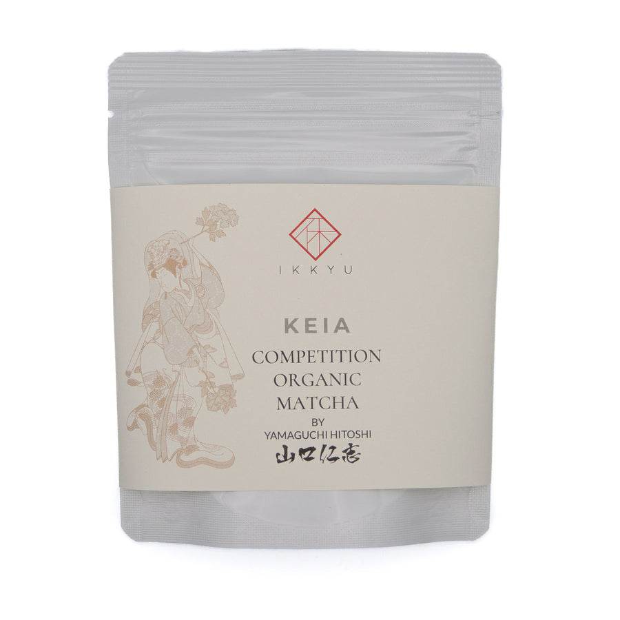 IKKYU's Yamaguchi en's Matcha Keia in its signature bag